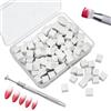 OIUAVYR 50 Pezzi Di Spugna Unghie Con Pinza Metallica, Strumenti Per La Nail Art, Pennelli Unghie, Unghie Ombre Design, Pennello Di Spugna, Modelli Di Nail Art Sfumati, Spugne Per Unghie Sfumate