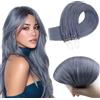 RUNATURE Extension Microring Capelli Veri Blu 40cm Lisci #LightBlue