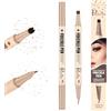 BUTBU 2 In 1 Penna Lentiggini Finte, Henne Lentiggini Timbro, Impermeabile E Resistente, Doppia Estremità Con Funzione Eyeliner, Crea Un Trucco Naturale, Adatto A Tutti I Tipi Di Pelle-02#Medio