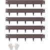 VEVOR Bordatura in Acciaio Metallo Antiruggine per Giardino, Bordatura Pieghevole per Prato Resistente, Facile da Installare, Divisorio Aiuole Cortile, Marrone 5 Pezzi 990 x 181 x 1,5 mm