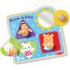Melissa & Doug Ms Rachel Peek-a-Boo - Puzzle in legno con molletta, 4 pezzi con specchio, giocattoli per bambini e bambine dai 1 anni in su