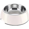 HUNTER Ciotola in melamina, Colore: Bianco, con Inserto in Acciaio Inox, Antiscivolo, Resistente ai Graffi e agli Urti, Facile da Pulire, Adatta alla lavastoviglie, capacità: 1400 ml
