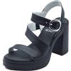 Nero Giardini NeroGiardini E616080D Tamigi Nero Sandali per Donna in Pelle Nera con Cinturino e Tacco Alto (Taglia 41)