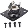 Alomejor Piastra Jack per Chitarra Elettrica Resistente all'Usura, Affidabile per Esecuzione e Registrazione, Compatibile Modelli Standard Nero Forte Senza Incidenti