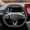 ECKBRJA Coprivolante antiscivolo Coperchio Volante Per MG HS ZS Hybrid PHEV EHS ES5 2025 2026(Linea Nera)