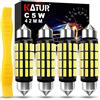 KATUR Lampadina C5W LED 42mm 1.65'' Canbus, 12V-24V 6000K Bianco C5W Festoon LED, 211 212 211-2 212-2 214-2 Illuminazione Interno Auto Plafoniera Bagagliaio Cortesia, 4pcs