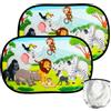 Clvsyh 2PCS Protezione Solare Auto Bambino Con Protezione Uv, 51x31cm Auto Finestra Parasole, Parasole Per Auto Per Bambin Con 8 Ventosa (Zoo)