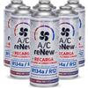 FullCarX AC RENEW Ricarica Aria Condizionata Auto Sostituto Gas Refrigerante R134a e R12, Carica Clima 220g Maggiore Rendimento, Naturale Facile da Usare Ricambio Compatibile con Auto 1992-2016 Confezione da 6