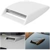 JNNJ Copertura Decorativa Universale Per Presa D'Aria, Autos Hood Uscita Aria Decorativo, Universale Per Auto Decorativo Flusso D'Aria Boccetta Turbo Cofano Sfiato Copertura Cofano(Bianco)