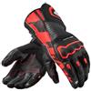 REV'IT! Revit Argon 3 Guanti da motocicletta perforati, nero/rosso neon, M