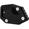 Modeer Per HONDA CB125R CB300R CB400X CB500X CB500F CB650R CBR300R CBR500R CBR650R Moto Cavalletto Estensione Piede Laterale Supporto Ingrandire pad CBR CB 125R 300R 400X 500F 500R 650R (Nero)
