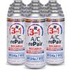 FullCarX AC REPAIR 3 in 1 Ricarica Aria Condizionata Auto con Olio e Sigillante Tappa Perdite, Carica Clima 220g Sostituto Gas Refrigerante R134a R12 Facile Usare Ricambio Auto 1992-2016 Confezione da 12