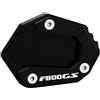 Modeer Compatibile con B&M&W F800GS 2023 2024 | F800GS Adventure 2023 2024 moto CNC cavalletto laterale piedi piedi imbottitura di estensione f800 gs f 800 gsa accessori (nero)