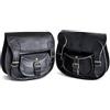 American Blue Sella Borsa per moto e bicicletta, borsa per attrezzi in pelle (2 tasche) (Black Craft)