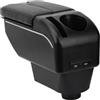 ZENVI Braccioli Compatible with Seat Ibiza Braccioli 6j 2008-2017 Console Centrale Organizer Immagazzinaggio Scatola Stile Doppia Porta Utilizzabile Per Autisti Supporto Gomito (Stile Fibra Carbonio)