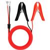 QWORK® Pinze per Cavi Batteria 1.8 M 18 AWG 12 V con terminale di bloccaggio a crimpare, per accensione Auto, Collegamento Batteria di Emergenza
