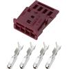 YINETTECH 1 set di connettori a 4 poli con terminali 8 377 240 968813-4 compatibile con luce portiera BMW Ambience, rosa
