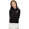 Calvin Klein Bambini Unisex Felpa con Cappuccio Small Monogram con Orlo in Maglia a Costine, Nero (CK Black), 14 Anni