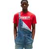 Tommy Jeans Uomo T-Shirt Maniche Corte Flag Tee Regular Fit, Beige (Silt), XS