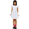 Tommy Hilfiger Bambina Abito Seersucket con Maniche con Volant, Blu (Sweet Blue Stripes), 2 Anni