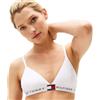 Tommy Hilfiger Donna Reggiseno a Triangolo con Fascia con Logo, Bianco (White), M