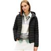 Tommy Hilfiger Donna Piumino Stretch Nylon Slim Fit, Nero (Black), M