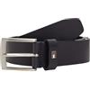 Tommy Hilfiger Cintura Uomo Adan 3,5 cm Cintura in Pelle, Blu (Space Blue), 110 cm