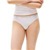 Tommy Hilfiger Donna Slip Taglio Bikini Cotton con Fascia con Logo, Bianco (Warm Ice Grey Heather), XL