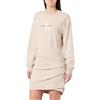 Calvin Klein Donna Abito Felpa Monologo Terry con Logo, Nero (Silvermoss), L