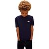 Calvin Klein Bambino T-Shirt Maniche Corte Logo Label in Cotone, Blu (Evening Blue #19-3815 TCX), 8 Anni