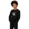 Calvin Klein Bambini Unisex Felpa Monogram Terry con Scollo Rotondo, Nero (CK Black), 14 Anni