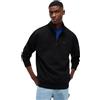 Tommy Jeans Uomo Felpa con Cerniera Fleece con Collo a Lupetto, Nero (Black), M