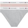 Tommy Hilfiger Bambina Slip Confezione da 2 con Fascia con Logo, Multicolore (Foggy Pink/L Gry Htr), 10-12 Anni