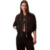 Calvin Klein Donna Bomber Essential Nylon Jacket Impermeabile, Nero (Black), S