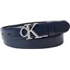 Calvin Klein Cintura da donna rotonda con fibbia Ck 30 mm cintura liscia LV04F7074G, marrone, 85