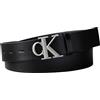 Calvin Klein Uomo Set Regalo Cintura e 2 Fibbie, Nero (Black/Antique Silver), 115 cm