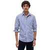 Tommy Hilfiger Uomo Camicia Flex Poplin Classic in Cotone, Multicolore (Wedge Blue/Stripe), M
