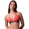 Calvin Klein Donna Top Bikini a Triangolo Allacciatura sul Collo, Rosa (Punch Pink), S