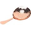 Shipenophy Julep Strainer, cucchiaio in acciaio inossidabile flessibile facile da pulire Applicazioni larghe per strumenti da bar per barman(Placcatura in rame)