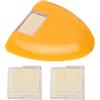 Riuulity Gesso da Sarto Professionale con 4 Colori, Blocco Triangolare per Marcatura Temporanea su Tessuto, Sartoria di Abbigliamento, Calzolaio, Cucito (YELLOW)