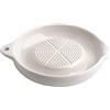 Yosoo Health Gear Piatto Grattugia in Porcellana Ceramica Avanzata per Aglio Cipolla Formaggio Limone Cioccolato Verdura e Frutta in Bianco (abrasivo)