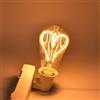 Garosa Lampadina LED a forma di cuore E27 4W 2300K 220LM | Lampadina vintage retro con filamento a spirale | Luce calda regolabile alta luminosità (Oro)