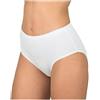 Liabel Slip Donna Modello Midi, Offerta 6-12 Pezzi, Slip Donna Cotone Art T25 (6 Pezzi Bianco, S)