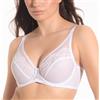 Selene, Reggiseno Contenitivo Donna in Pizzo con Fascia Anatomica, Senza Imbottitura, con Ferretto e Spalline Regolabili, Collezione Maribel, Colore Bianco, Taglia 9C