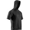 X-Bionic X-Ential Felpa con Cappuccio a Manica Corta per attività Sportive Leggere - Regolazione avanzata della Temperatura e Gestione dell'umidità per Massimo Comfort e Stile - Nero, XXL