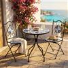 MIlani Home PICASSO - set due sedie pieghevoli e tavolo rotondo con decori