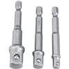Greensen 3pcs Adattatore per Presa, Prolunga con Codolo Esagonale per Punta da Trapano Mantiene Saldamente la Presa per Avvitatore Pneumatico (Combinazione a tre pezzi corto)