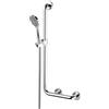 BAGNOCLIC Set Saliscendi Doccia con Maniglione Integrato | Kit Completo con Doccetta, Flessibile, Supporti e Fissaggi | Sicurezza e Comfort in Bagno