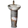 ksjdieunf Lavandino Per Lavanderia Lavabi in ceramica for bagno Lavandino artistico vintage Lavabo verticale con piedistallo lavabo in un unico pezzo Piedistallo combinato Lavabi Da Esterno Freestanding