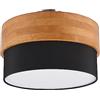 Trio Leuchten Trio RIO, Lampada da tavolo, Burton 1xE14, max.28,0 W organza, fumo, corpo: metallo, nero opaco Ø:12,5 cm, H:28,5 cm Interruttore del cavo, IP20, senza illuminante